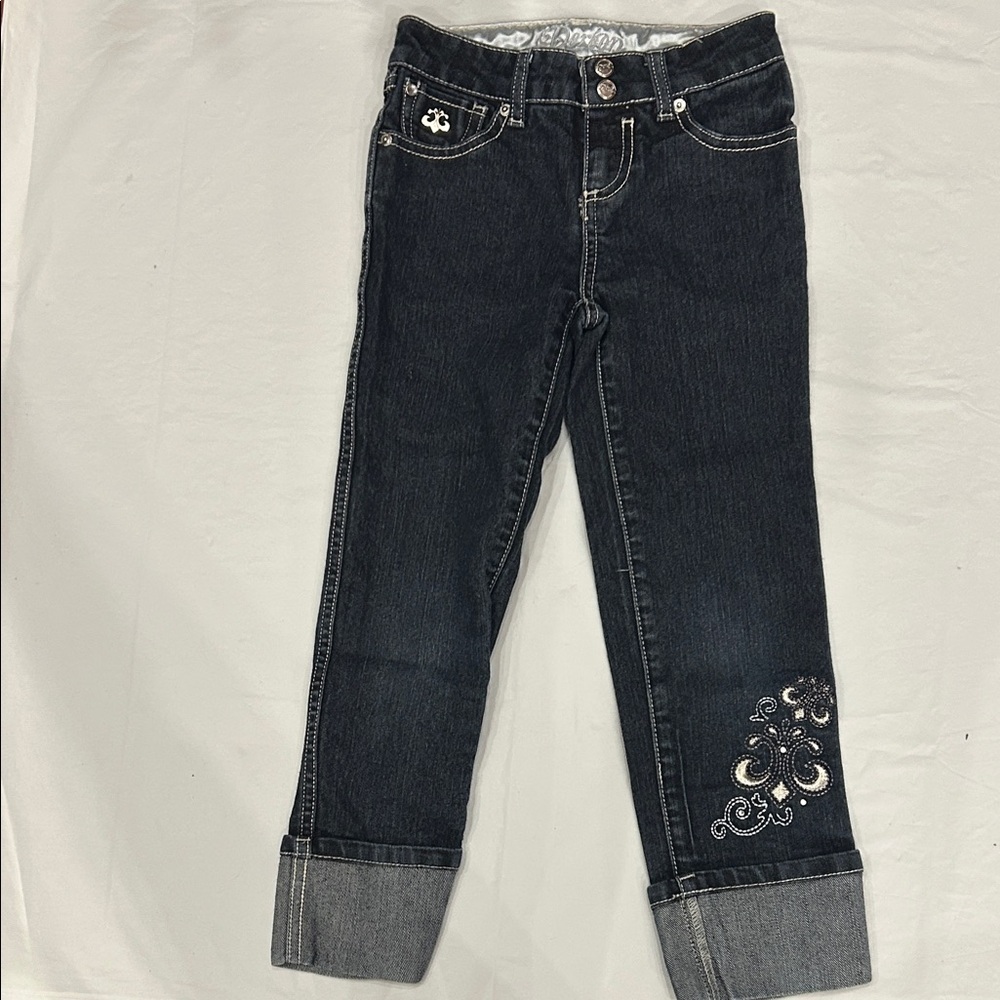 Dereon Dark Blue Kids Jeans with Silver Accents